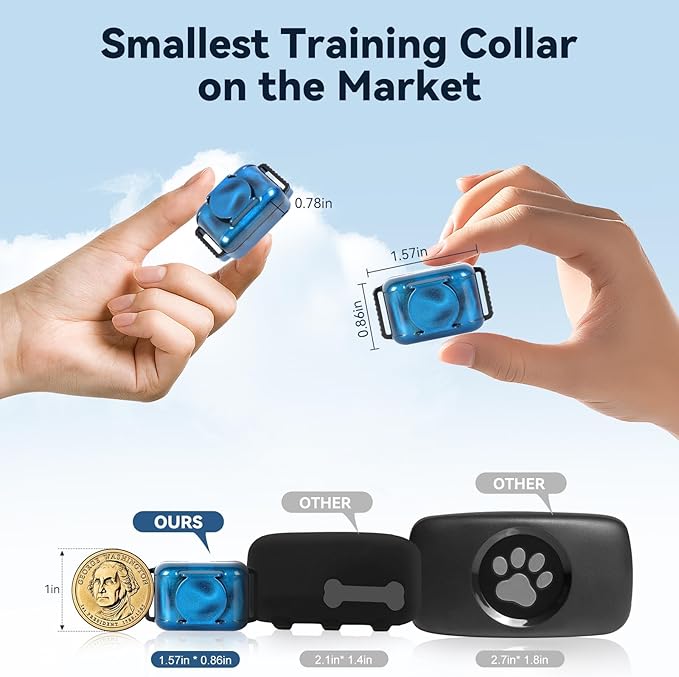 Dog Shock Collar 2 Dogs-2000ft Dog Training Collar with Remote，IPX7 Waterproof Electric Collar with 3 Training Modes,0-99Precise Adjustment，for Small, Medium and Large Dogs 5-120lbs，Blue&Grey