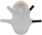HDE Dog Puffer Jacket Fleece Lined Warm Dog Parka Winter Coat with Harness Hole Pastel Rainbow - XL