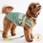 KYEESE 2Pack Dog Shirt, Soft Striped Dogs T Shirts, Lightweight Doggie Tank Top Cat Clothes, Sleeveless Dog Shirt for Small Dogs, Stretchy Pet Vest, Green, Small