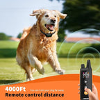 Dog Shock Collar with Remote - 4000Ft Dog Training Collar for Small Medium Large Dogs 10-120lbs, Waterproof Rechargeable E Collars for 2 Dogs with Beep Vibration (1-99) and Humane Shock (1-99) Modes