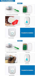 Doorbell, Lovin Product Waterproof Wireless Doorbell Chime Kit with 36 Chimes, Adjustable Volume; 1000feet Operating, with Sound LED Flash Door Bell for Home (1 Receiver x 1 Push Button)