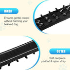 Lightweight Prong Collar for Dogs, Reflective No Pull Dog Collar | Adjustable Size Dog Pinch, Breathable Woven Fabric Air Grid Technology, Martingale Collar for Dogs Training(Black-XL)