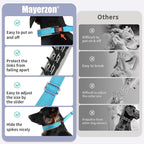 Mayerzon Martingale Dog Collar for Pulling, Patented No Pull Training Walking Collar with Buckle for Medium Large Dogs Bulldog Pitbull German Shepherd, Reflective, Adjustable(M, Light Blue)