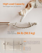 Feandrea Clickat Collection - No.003 Cat Bridge, Extremely Quick Assembly, Unlimited Expandability, Replaceable Module and Fabric Pad, Cat Wall Furniture