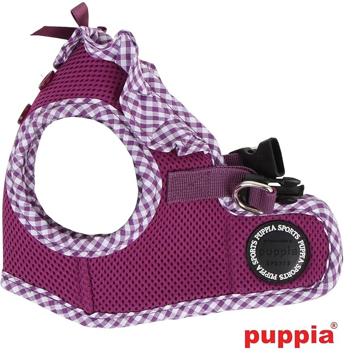 Puppia Vivien Vest Dog Harness Step-in All Season Mesh Cute No Pull No Choke Walking Training for Small Dog, Purple, Large