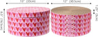 CSR1012E Kate 12 Inch Cardboard Cat Scratcher Pads with Box & Catnip, Reversible Heavy-Duty Scratch Boards for Cats, Furniture Protection, Modern Heart Pattern, Pink/Red, 5-Pack