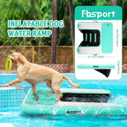 FBSPORT Inflatable Dog Boat Ramp Floating Dock Water Ladder for Pool, Boat, Non-Slip EVA Floating Ladder Pool Ramp for Dog Up to 220 LBs, Safe & Easy Access