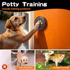 ChunHee Dog Bells to Go Outside,Dog Door Bell for Dogs to Ring to Go Outside,Bells for Dog Training to Go Outside,Dog Bell with Adjustable Volume,1 receivers & 1 Dog Buttons [Black, New 2024]