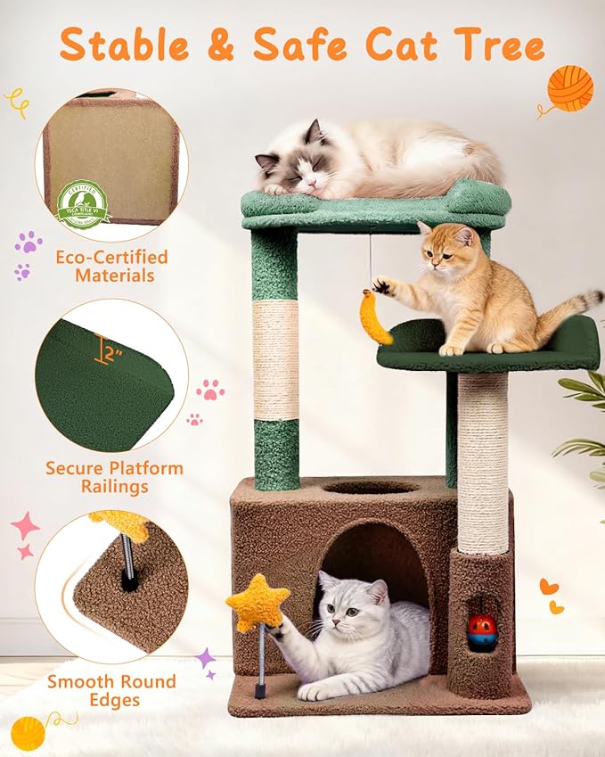 Bundle-2 Items:Maine Coon Cat Tree+Small Cat Tree