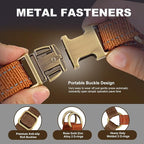Didog Step in Dog Harness with Metal Buckles, Freedom Nylon Dog Halter Vests for Small Dogs Easy Walking Training(S:Chest 13-22", Brown)