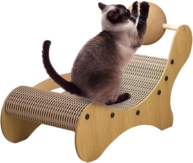 Cat Scratch Pad,Curved Multi-Purpose Toy | Indoor Cat Scratcher Board,for Climbing Home Indoor Outdoor Bedroom Living Room Corner Floor Rest