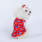 CuteBone 4th of July Dog Shirts 2-Pack Soft Pet Clothes Breathable Summer Vest for Small Puppy and Stretchy Cat Apparel 2BX18XL