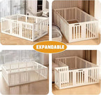 Dog Playpen Dog Play Pen Indoors, Portable Puppy PlayPen with Locking Door, Foldable Pet Fence for Small Dogs, Cats, Rabbits