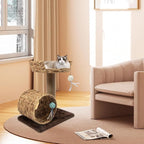 Cat Tree, L15.7*W12.2*H19.7in Cat Climbing Tower for Indoor Cats, Multi-Layer Cat Condo with Cat Nest, Cat Tunnel, Scratching Post, Holds 12kg/36.5lbs
