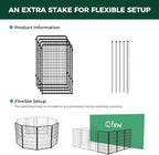 FXW Homeplus Unleashed Indoor Dog Playpen - Stress-Free and Safe Play, Heavy Duty 45 Inch 4 Panels Dog Pen for Large Dogs, Black│Patented