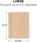 Furhaven Wrap Around Scratching Post Cover for Indoor Cats, Fits Posts Up to 3.5" Diameter, Durable & Less Mess - Tiger Tough Carpet Scratch Mat - Cream, Large