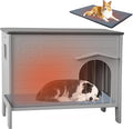 Rockever Dog House Outdoor Indoor for Large Dogs, Insulated Dog House with Mat, Plastic Elevated Outdoor Dog House Waterproof Dog Kennel with Window, Clean Easily(L & Mat)