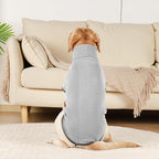 ROZKITCH Dog Winter Coat Soft Pullover Pajamas, Pet Windproof Warm Cold Weather Jacket Vest Cozy Jumpsuit Apparel Outfit Clothes for Walking Sleep Grey XL