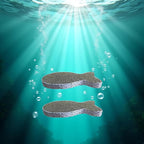 2Pcs Cat Scratching Board Premium Scratch Textures Cardboard Anti-Scratch Stress Relieve Indeformable Fish Self-Adhesive Scratching Board, Cat Scratching Pads (28×15×2.5 cm)