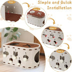 BABORUI Cat House for Indoor Cats, Large Foldable Cat Bed Cave with 5 Fluffy Ball Hanging, Felt Cat Hideaway with 8 Tunnels for Multi Pet Cats Kitten & Adult Play