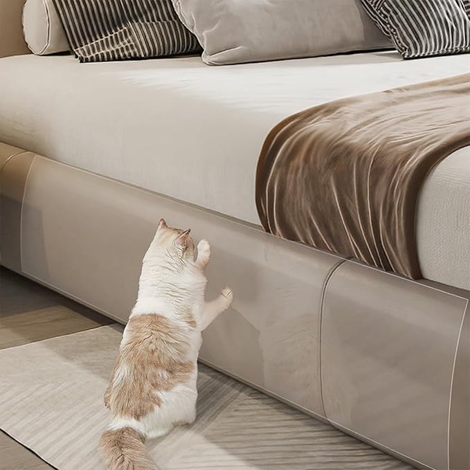 Cat Scratch Couch Furniture Protector, Self-Adhesive & Cuttable Furniture Scratch Protector Pad, Wear-Resistant Wall & Sofa Guard, Multi-Functional Cat Scratcher 196 * 7.87in