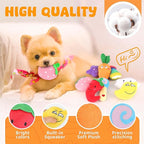 Dog Squeaky Toys 8 Pack, Puppy Plush Squeaky Toys for Medium Small Dogs, Cute Pet Toys Stuffed Puppy Chew Toys for Teething, Interactive Toys Set for Puppy Supplies