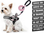 Service Dog Vest Harness and Leash Set, Animire in Training Dog Harness with 10 Dog Patches, Reflective Dog Leash with Soft Padded Handle for Small, Medium, Large, and Extra-Large Dogs