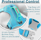 BARKBAY Dog Harness No Pull with ID Tag Pocket - Heavy Duty, Reflective, Easy Control for Large Dogs(Blue,M)
