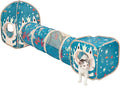 Kitty City Ocean-Themed Cat Play Furniture Set, Collapsible Pop-Up Cat Toys Combo with Cube, Tunnel & House, Indoor Cat Playground for Play, Hiding & Lounging