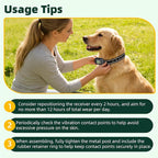 Dog Training Collar Accessory Set. Contact Points Replacement Parts with Metal Nuts Silicone Caps Retaining Rings