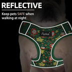 PUPTECK Christmas Small Dog Harness and Leash Set, No Pull Adjustable Puppy Cat Harness, Reflective Soft Mesh Pet Vest Small Sized, Santa Claus, S