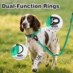 Joytale Tactical Dog Collar for Medium Dogs with Control Handle, Heavy Duty Military Training Collar for Power Breeds, AirTag Holder Case, Quick Release Metal Buckle, Soft Padded, M, Teal