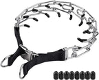 Prong Collar for Large Dogs, Dog Pinch Collar,Dog Training Collar,High Strength Quick Release Metal Buckle,Comfort Rubber Tips,for Large Dogs (4.0mm, 23.6-Inch, Black)