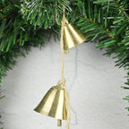 Brass Rustic Hanging Bells for Door Knob Decoration, Home Garden Decor Shopkeepers Bell on Rope