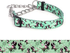 Martingale Dog Collar - Stainless Steel Chain, No Pull Training Collar with Flower Design for Large Medium Small Dogs (5, S)