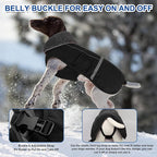 Doglay Dog Coat, Waterproof Dog Jacket Pet Winter Coat for Cold Weather with Thicken Furry Collar, Reflective Puppy Winter Jacket Warm Fleece Lining for Small Medium Large Pets
