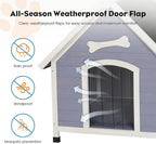 Solid Wood Dog House Comfortable Outdoor Shelter for Medium-Sized and Smaller Dog Sturdy, Durable and Easy to Clean,Can DIY,33.5’’D×30.7’’W×32.3’’H