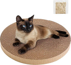 Round Cat Scratcher Replacement Pads -Circle Cat Scratcher Pad Cardboard Cat Scratchers Refill 10 inch Diameter 7/8 inch Thickness Pet Supplies, Relieves Stress, Supports Pet Behaviors, 1 Count