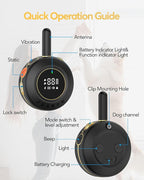 Jugbow Dog Shock Collar - 3/4 Mile Dog Training Collar with Remote for Large Medium Small Dogs, Rechargeable IPX8 Waterproof E-Collar with 3 Training Modes, LED Light & Security Lock (Black)