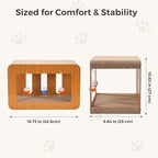 Avont Cat Scratcher House, 2-in-1 Scratch Cardboard & Scratching Pad for Indoor Cats, Double-Layer Scratch Box and Corrugated Board for Kitty -Straight