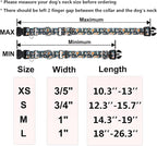 Reflective Martingale Dog Collar with Buckle Soft Nylon Floral No Slip Dog Collars for Puppy Dogs (Black Orange Flowers, XS)