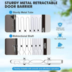 Snagle Paw Metal Retractable Door Barrier,28.4" Wide 35" Tall Safety Dog Gate for Front Door,Easy Install Retractable Pet Gate for Recreational Vehicle,Doorways