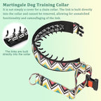 Mayerzon Martingale Dog Prong Collar for Pulling, Personalized Vintage Slip Pinch Collar with Buckle for Large Medium Small Dogs for Walking Training and Festivals(L, Vintage)