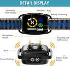 Bark Collar for Small Dogs,No Shock Anti Bark Collar with 3 Adjustable Modes Beep&Vibration,Barking Collar with 6 Adjustable Sensitivity Rechargeable Smart Training Collar (Blue)