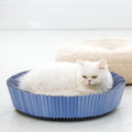 Nest Cat Scratcher Lounge Bed - for Rubbing, Resting, and Scratching (Assembled Bundle, Nordic Blue)