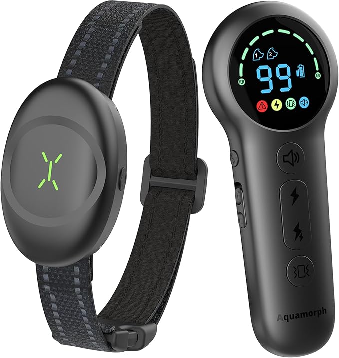 Dog Shock Collar with Soft Neoprene Padded - 4 Training Modes E Collar with 1600FT Remote Control for 5–120 lbs Large Medium Small Dogs, IPX7 Waterproof, Black