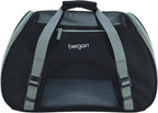 Coastal Pet Bergan Comfort Carrier - Breathable Travel Carrier for Dogs & Cats - Black & Grey, 19" x 10" x 13"