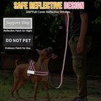 SlowTon No Pull Dog Harness - Heavy Duty Dog Harness and Leash Set for Medium Large Dogs, Reflective Tactical Harness with Soft Padded and Front Clip for Easy Walk and Training (PI, S)