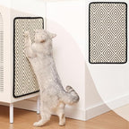 Boho Sisal Cat Scratcher Mat with Adhesive Strips (Scratch Protector for Carpet, Sofa, Wall, Corner Furniture), Durable and Shedding-Resistant Cat Scratching Surface - 13x21.7 inch (Diamond)