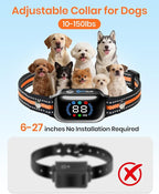 2-in-1 Bark & Shock Collar - Color Screen Dog Training Collar with Beep/Vibration/Shock/Anti Bark 4 Modes, 3300FT E Collar with Remote for Small to Large Dogs (8-120lbs), IP67 Waterproof Rechargeable
